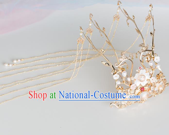 Chinese Handmade Phoenix Coronet Hairpins Ancient Princess Hair Accessories Headwear for Women