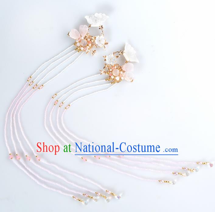 Chinese Handmade Hanfu Hair Claws Tassel Hairpins Ancient Princess Hair Accessories Headwear for Women