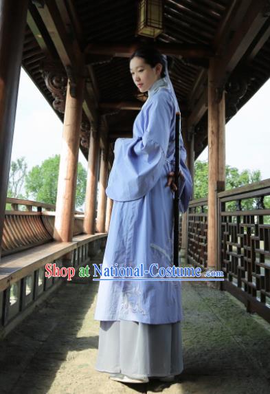 Chinese Traditional Ming Dynasty Historical Costume Ancient Taoist Nun Hanfu Dress for Women