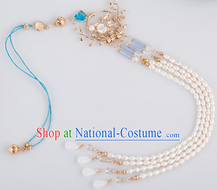 Chinese Traditional Waist Accessories Ancient Princess Pearls Tassel Pendant for Women