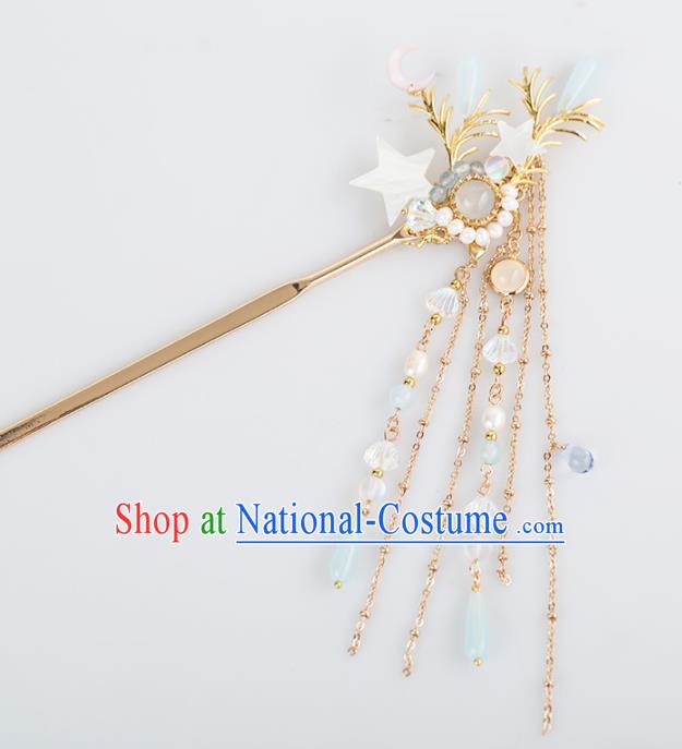 Chinese Handmade Hanfu Tassel Step Shake Hairpins Ancient Princess Hair Accessories Headwear for Women