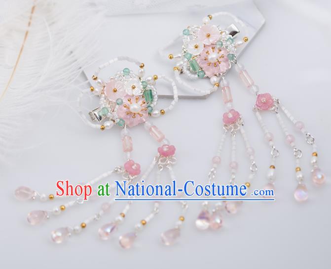 Chinese Handmade Hanfu Tassel Hair Claws Hairpins Ancient Princess Hair Accessories Headwear for Women