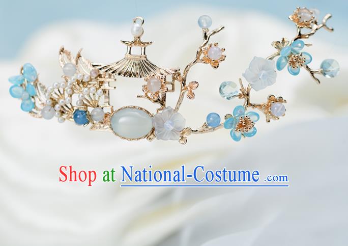 Chinese Handmade Hanfu Hair Crown Hairpins Ancient Princess Hair Accessories Headwear for Women