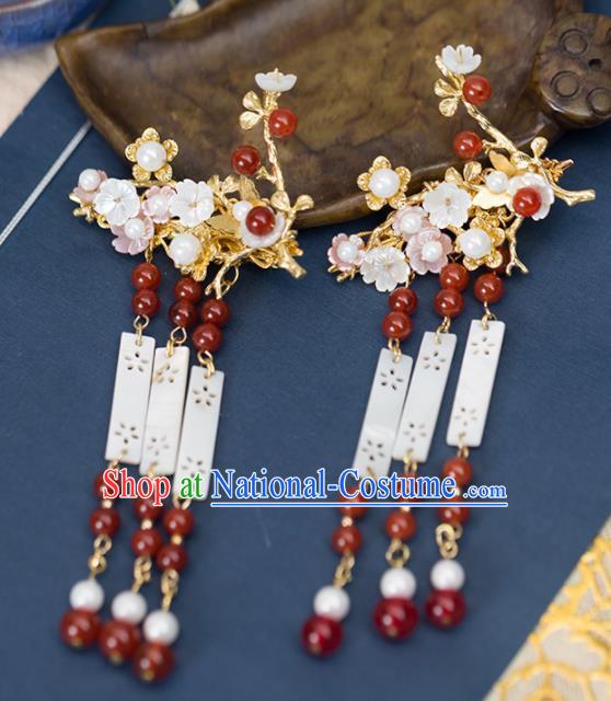 Chinese Handmade Hanfu Shell Hair Claws Hairpins Ancient Princess Hair Accessories Headwear for Women