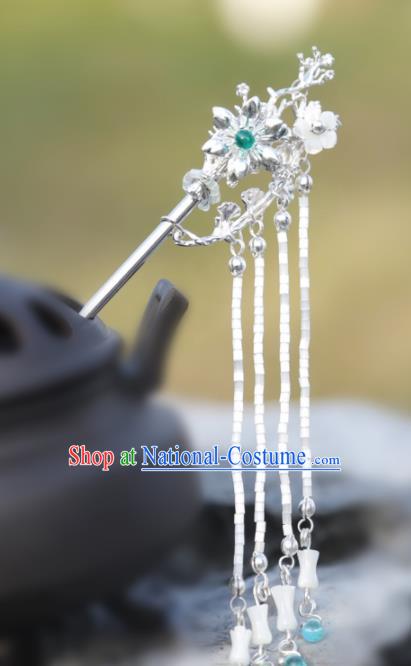 Chinese Handmade Hanfu Beads Tassel Hair Clip Hairpins Ancient Palace Princess Hair Accessories Headwear for Women