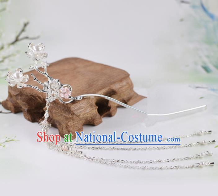 Chinese Handmade Palace Hairpins Tassel Step Shake Ancient Princess Hanfu Hair Accessories Headwear for Women