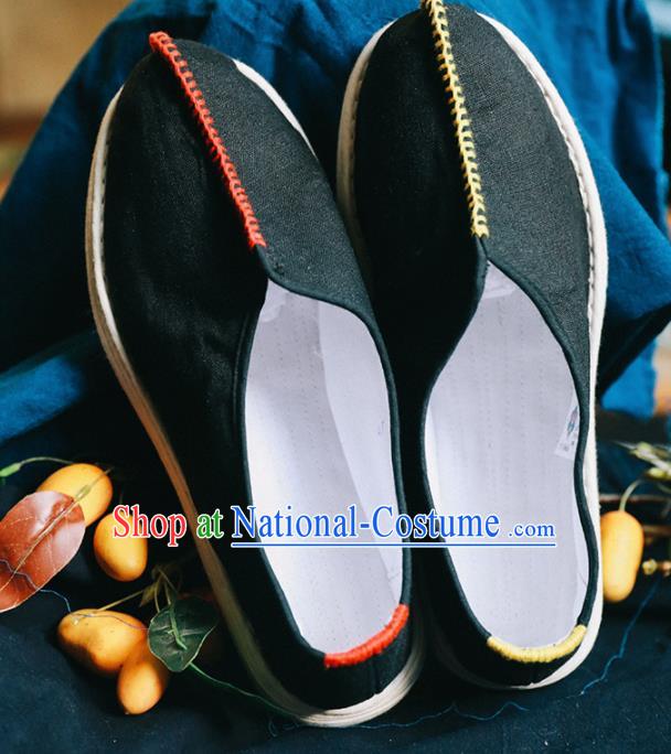 Chinese Handmade Black Cloth Shoes Traditional National Shoes Ancient Hanfu Shoes for Women