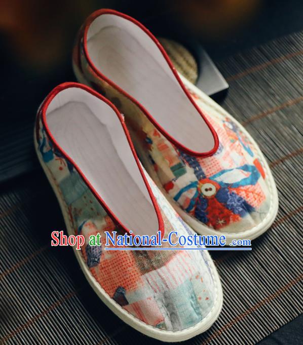 Chinese Handmade Cloth Shoes Traditional National Shoes Ancient Princess Hanfu Shoes for Women