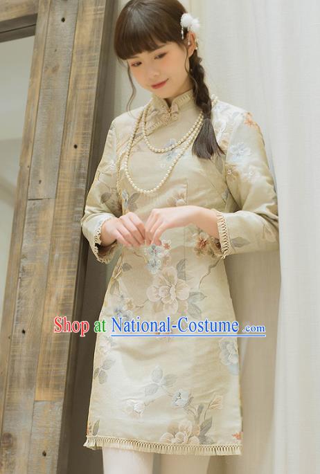 Chinese National Cheongsam Traditional Classical Tang Suit Qipao Dress for Women