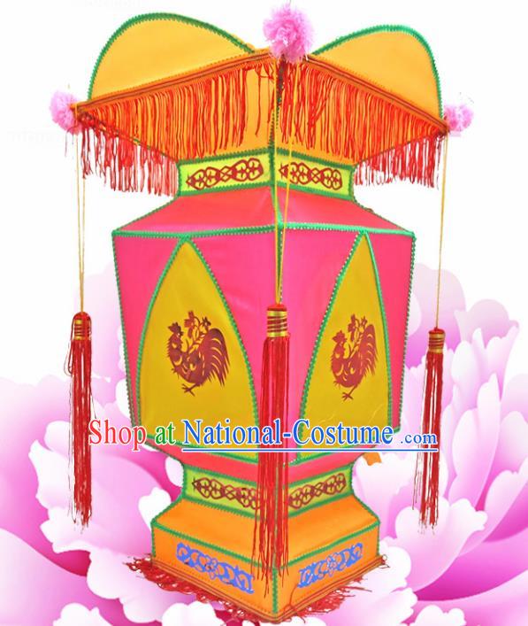 Handmade Chinese Rosy Palace Lanterns Traditional New Year Lantern Ancient Ceiling Lamp