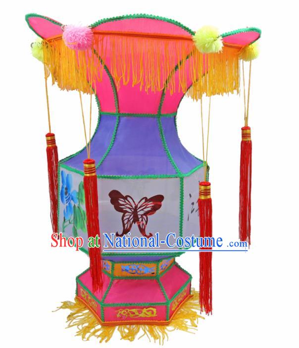 Handmade Chinese Purple Palace Lanterns Traditional New Year Lantern Ancient Ceiling Lamp