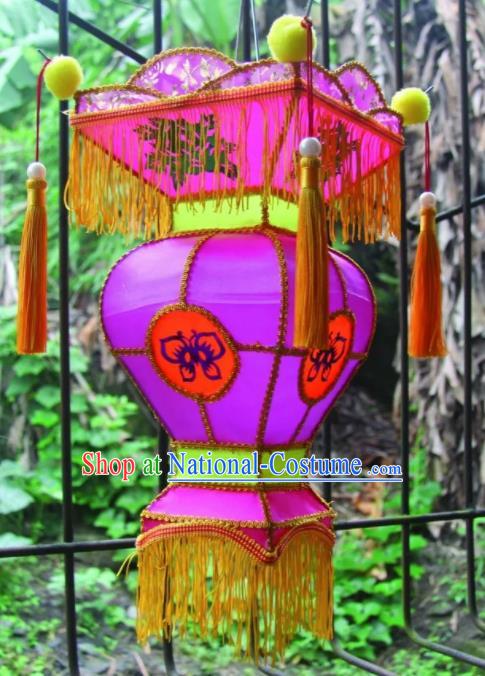 Chinese Handmade Purple Palace Lanterns Traditional New Year Lantern Ancient Ceiling Lamp