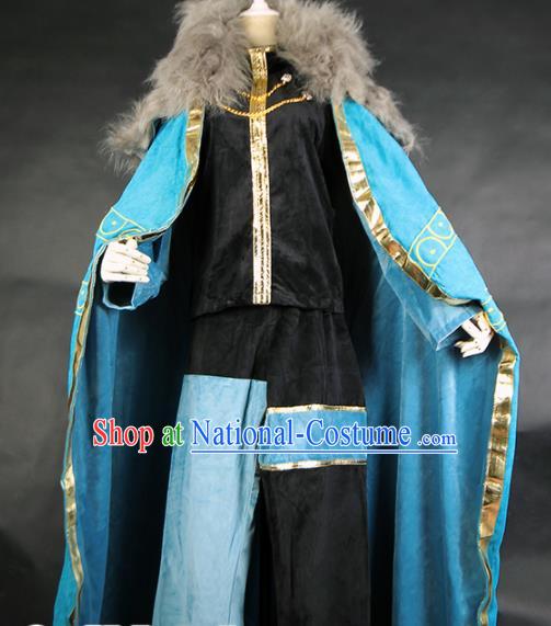 Chinese Traditional Cosplay Knight Costume Ancient Swordsman Hanfu Clothing for Men