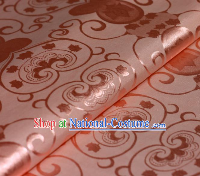 Chinese Traditional Hanfu Royal Pattern Pink Brocade Material Cheongsam Classical Fabric Satin Silk Fabric