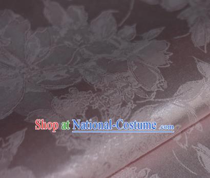 Chinese Traditional Peony Flowers Pattern Pink Brocade Cheongsam Classical Fabric Satin Material Silk Fabric