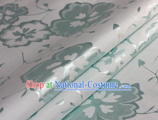 Chinese Traditional Hanfu Green Brocade Material Cheongsam Classical Fabric Satin Silk Fabric