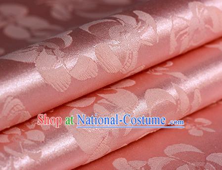 Chinese Traditional Pattern Hanfu Pink Brocade Material Cheongsam Classical Fabric Satin Silk Fabric