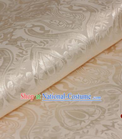 Chinese Traditional Royal Pattern Champagne Brocade Material Cheongsam Classical Fabric Satin Silk Fabric