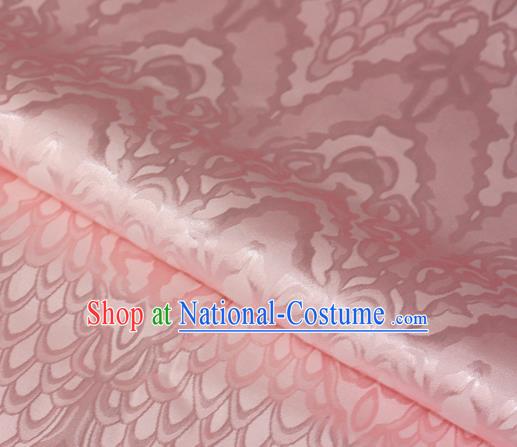 Chinese Traditional Royal Scale Pattern Pink Brocade Material Cheongsam Classical Fabric Satin Silk Fabric