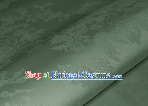 Chinese Traditional Royal Pattern Light Green Brocade Material Cheongsam Classical Fabric Satin Silk Fabric