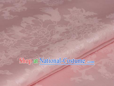 Chinese Traditional Royal Pattern Pink Brocade Material Cheongsam Classical Fabric Satin Silk Fabric