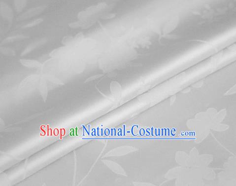 Chinese Traditional Hanfu Royal Pattern White Brocade Material Cheongsam Classical Fabric Satin Silk Fabric