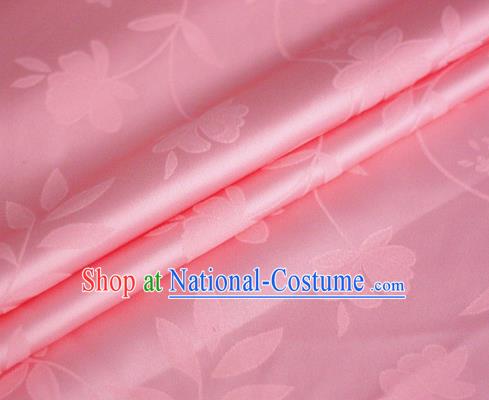 Chinese Traditional Hanfu Royal Pattern Pink Brocade Material Cheongsam Classical Fabric Satin Silk Fabric