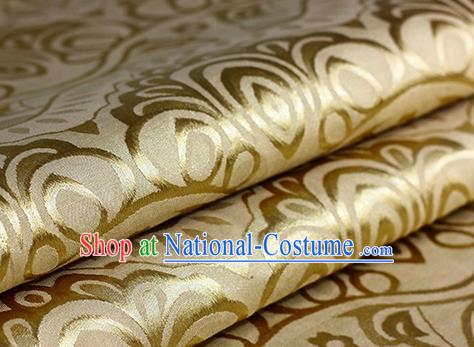 Chinese Traditional Pattern Golden Brocade Material Hanfu Cheongsam Classical Fabric Satin Silk Fabric