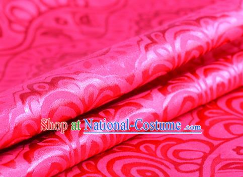 Chinese Traditional Pattern Rosy Brocade Material Hanfu Cheongsam Classical Fabric Satin Silk Fabric