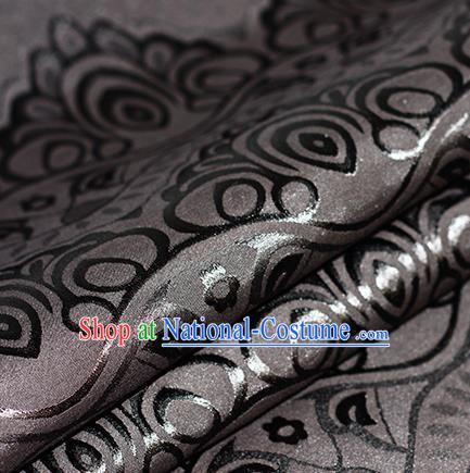 Chinese Traditional Pattern Black Brocade Material Hanfu Cheongsam Classical Fabric Satin Silk Fabric