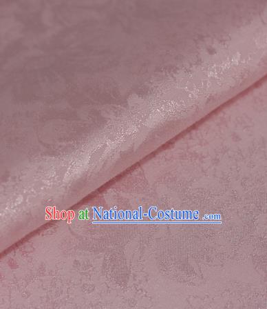 Chinese Traditional Cheongsam Fabric Pink Brocade Material Hanfu Classical Satin Silk Fabric