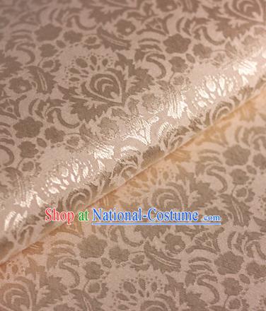 Chinese Traditional Fabric Cheongsam Pattern Golden Brocade Material Hanfu Classical Satin Silk Fabric