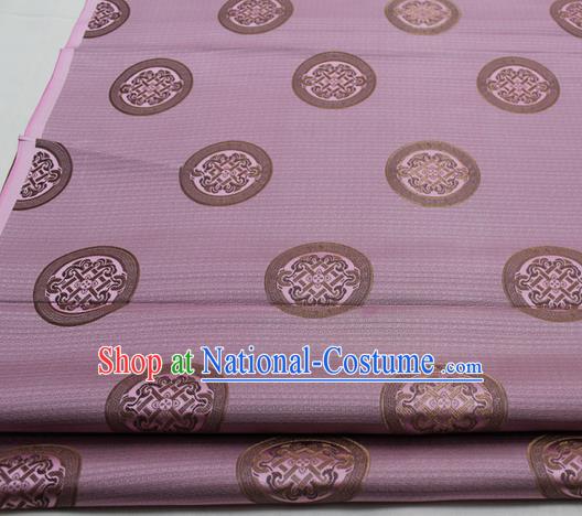 Chinese Traditional Tang Suit Fabric Royal Lucky Pattern Pink Brocade Material Hanfu Classical Satin Silk Fabric