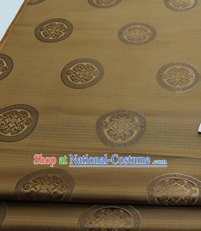 Chinese Traditional Tang Suit Fabric Royal Lucky Pattern Bronze Brocade Material Hanfu Classical Satin Silk Fabric