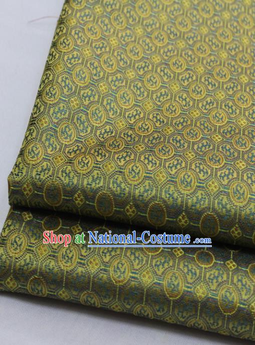 Chinese Traditional Tang Suit Fabric Royal Pattern Golden Brocade Material Hanfu Classical Satin Silk Fabric