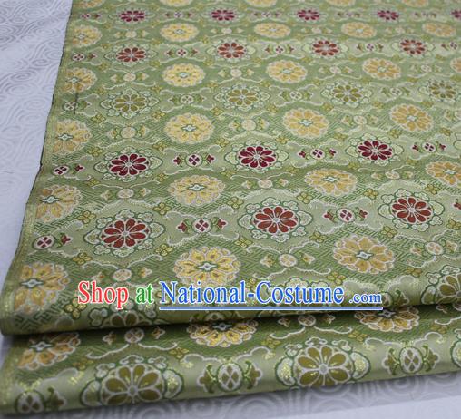 Asian Chinese Traditional Tang Suit Royal Pattern Green Brocade Satin Fabric Material Classical Silk Fabric