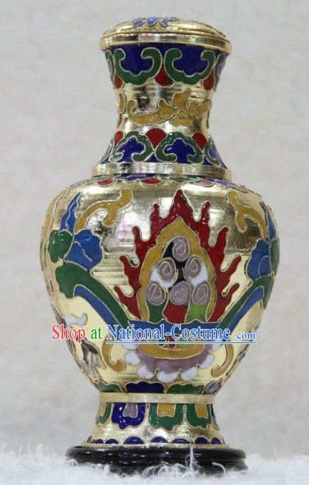 Chinese Traditional Buddhism Cloisonne Vase Feng Shui Items Vajrayana Buddhist Merni Decoration