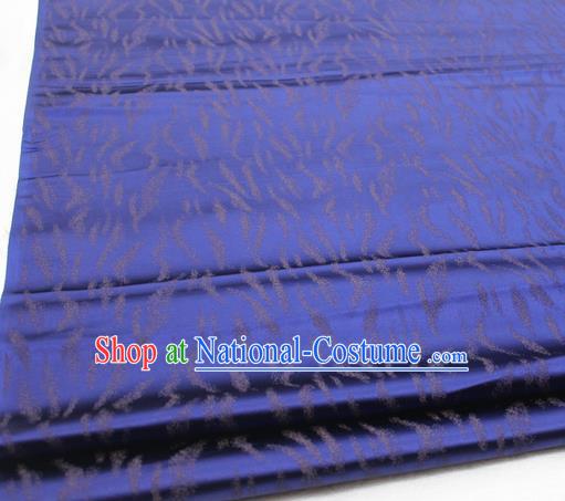 Asian Chinese Traditional Classical Pattern Royalblue Brocade Tang Suit Satin Fabric Material Classical Silk Fabric