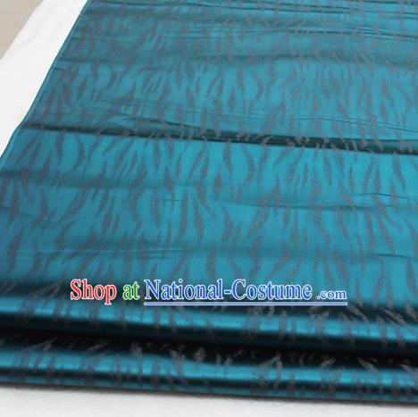 Asian Chinese Traditional Classical Pattern Peacock Green Brocade Tang Suit Satin Fabric Material Classical Silk Fabric