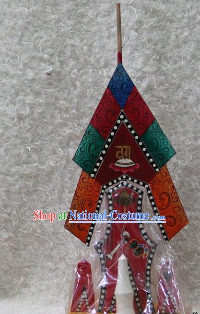 Chinese Traditional Tibetan Buddhism Feng Shui Items Wood Decoration Buddhist Temple Colored Drawing Offerings