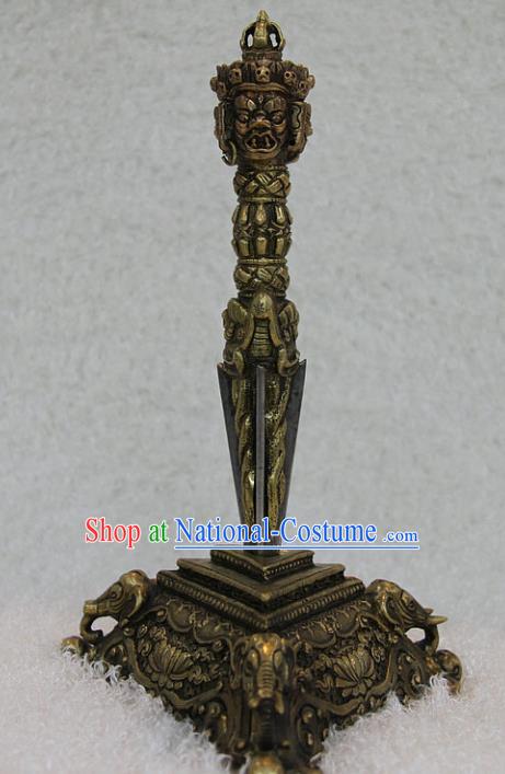 Chinese Traditional Feng Shui Items Buddhism Dorje Phurba Buddhist Bronze Vajra Pestle