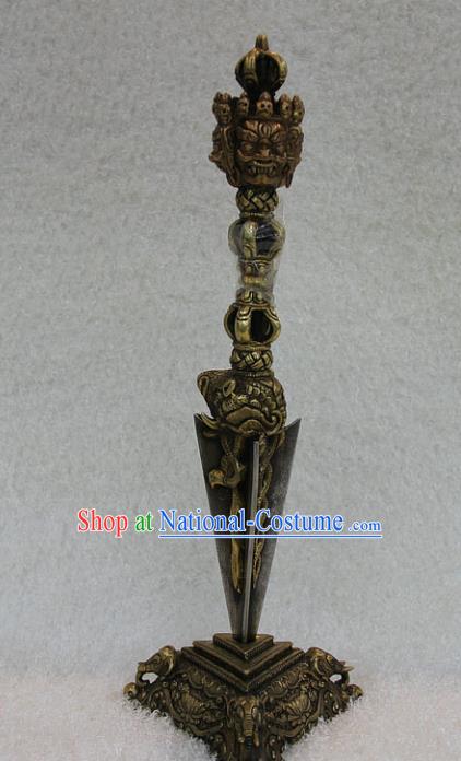 Chinese Traditional Feng Shui Items Buddhism Dorje Phurba Buddhist Copper Vajra Pestle