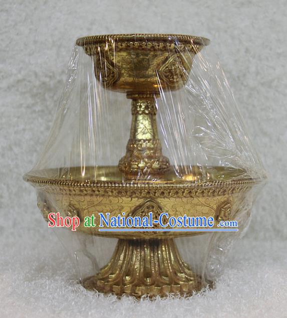 Chinese Traditional Buddhist Brass Bowl Buddha Cup Decoration Tibetan Buddhism Feng Shui Items