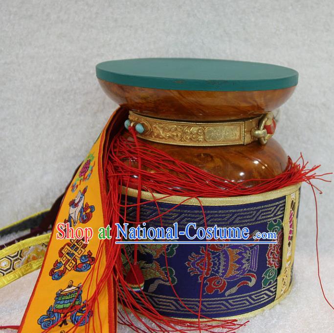 Chinese Traditional Feng Shui Items Tabour Buddhism Musical Instruments Buddhist Sandalwood Drum