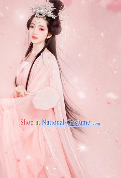 Chinese Ancient Fairy Goddess Hanfu Dress Traditional Tang Dynasty Palace Princess Historical Costume for Women