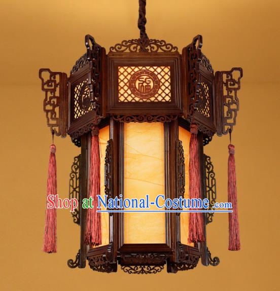 Chinese Traditional Wood Carving Palace Lantern Handmade Hanging Lanterns Ceiling Lamp