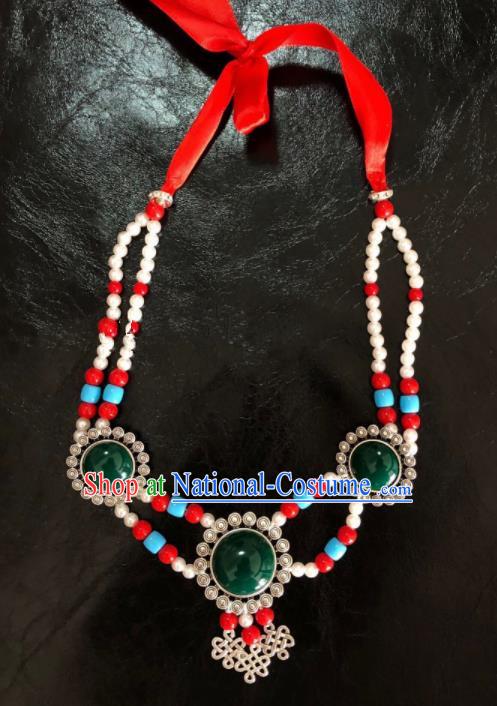 Traditional Chinese Mongol Nationality Necklet Accessories Mongolian Ethnic Necklace for Women