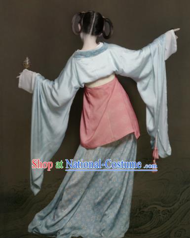 Chinese Jin Dynasty Court Lady Dress Traditional Ancient Hanfu Clothing Princess Historical Costume for Women