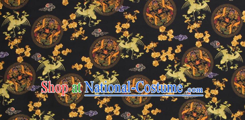 Ancient Palace Style 100% Pure Silk Round Dragon Pattern Fabric Chinese Royal Silk Fabrics