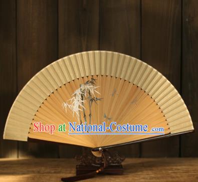 Chinese Traditional Handmade Printing Bamboo Fans Classical Folding Fans for Women